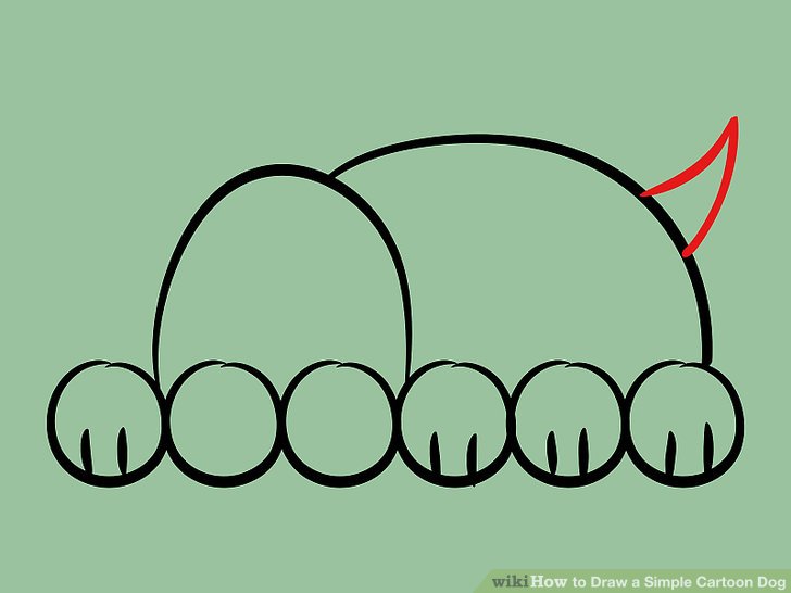 728x546 How To Draw A Simple Cartoon Dog 11 Steps (With Pictures)