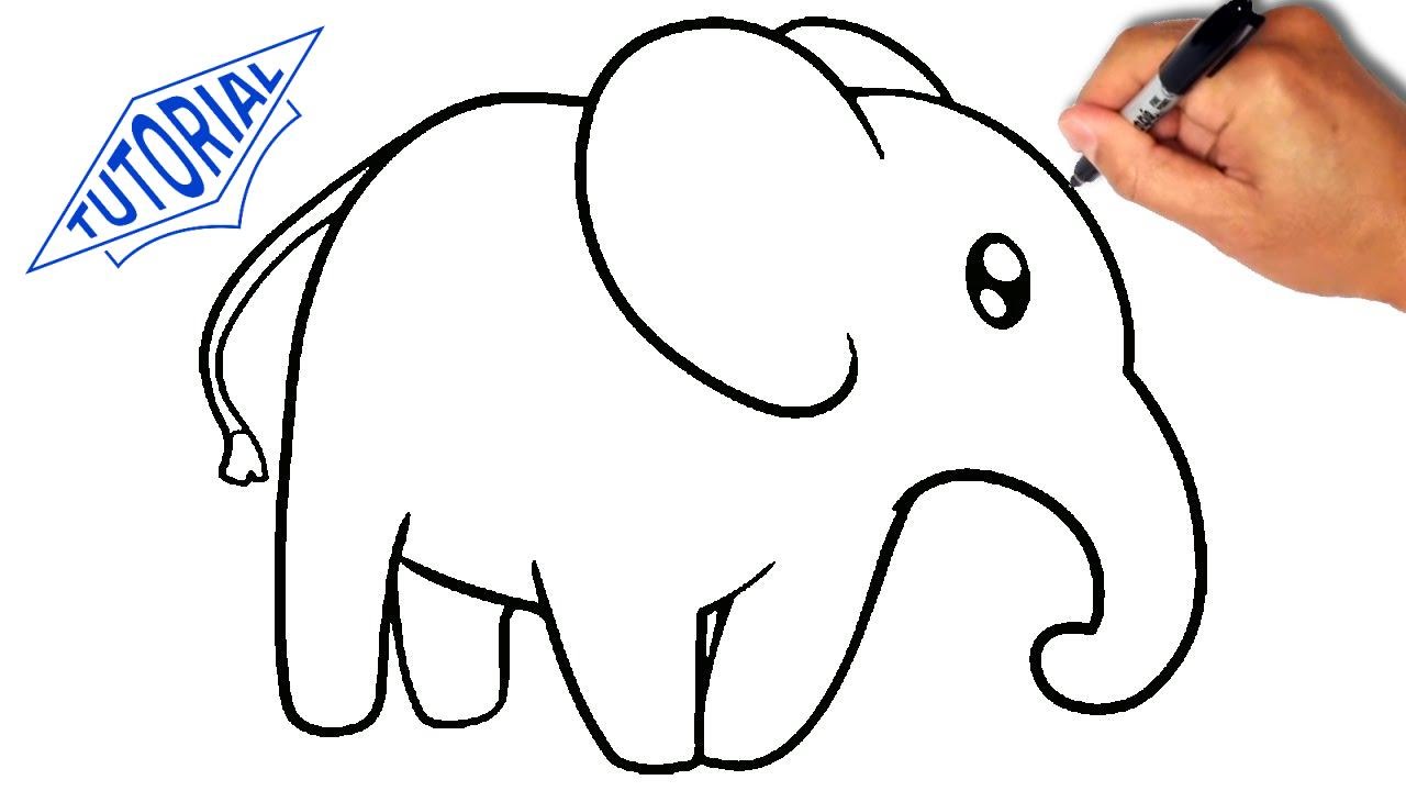 How To Draw An Easy Elephant Cizimi Aprendendo Kolay - vrogue.co