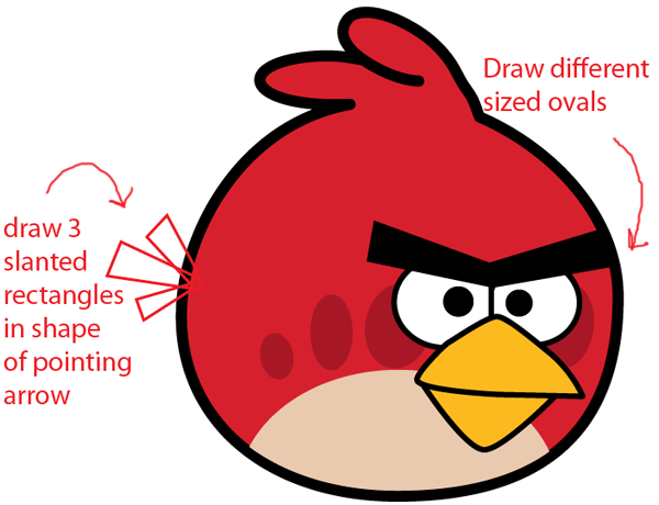 600x460 How To Draw Angry Birds And Pigs
