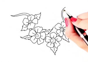 300x210 Drawing On Flowers Simple Flower