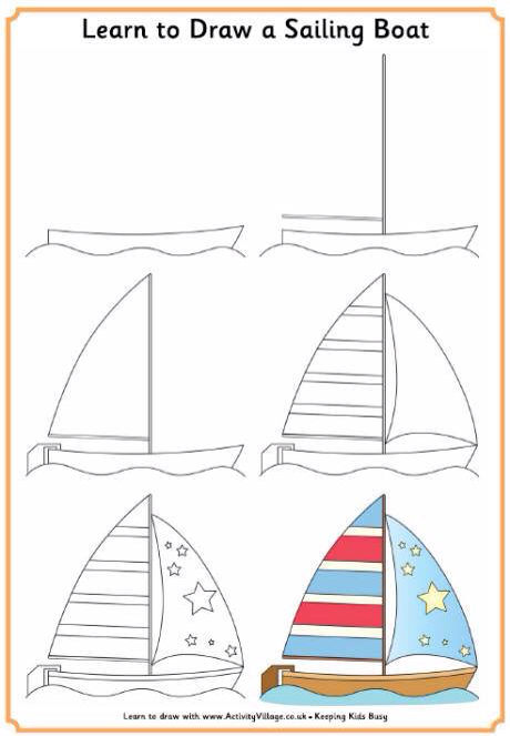 460x663 Learn To Draw Asailing Boat Kids Boating