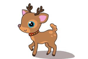 300x200 How To Draw Deer Step By Step