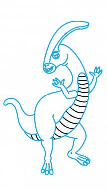 215x382 How To Draw A Dinosaur Hadrosaurid, Easy Step By Step Drawing Tutorial