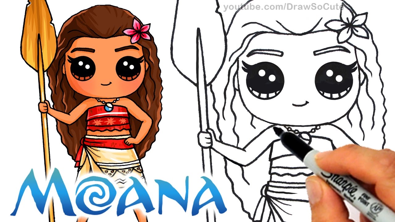 1280x720 How To Draw Moana Step By Step Chibi