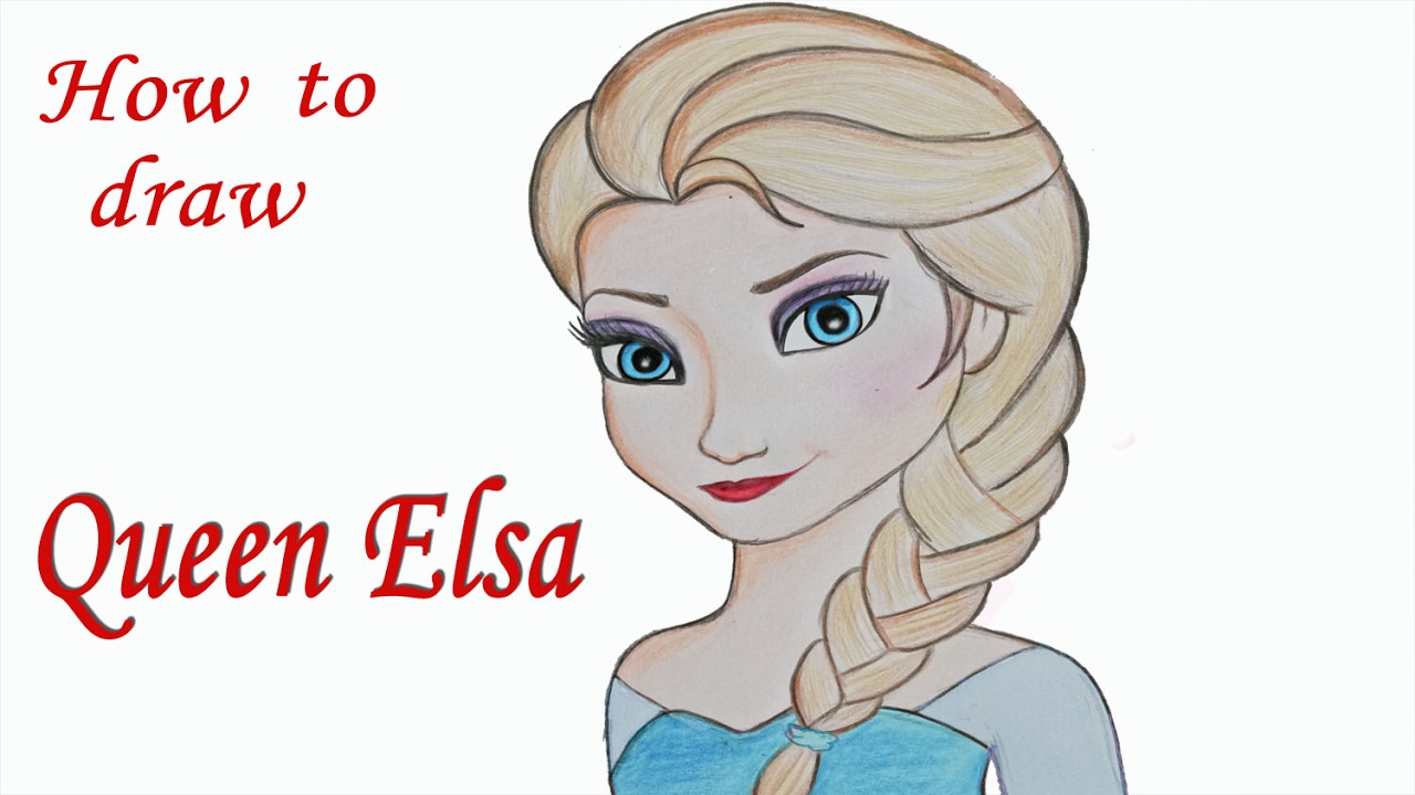1280x720 How To Draw Queen Elsa Step By Step (Very Easy)