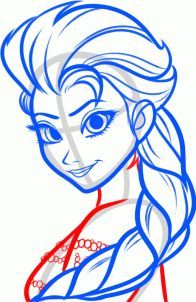 196x302 How To Draw Elsa Easy Step 8 Doodles Amp Drawings