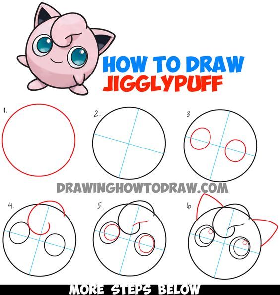 564x594 How To Draw Jigglypuff From Pokemon