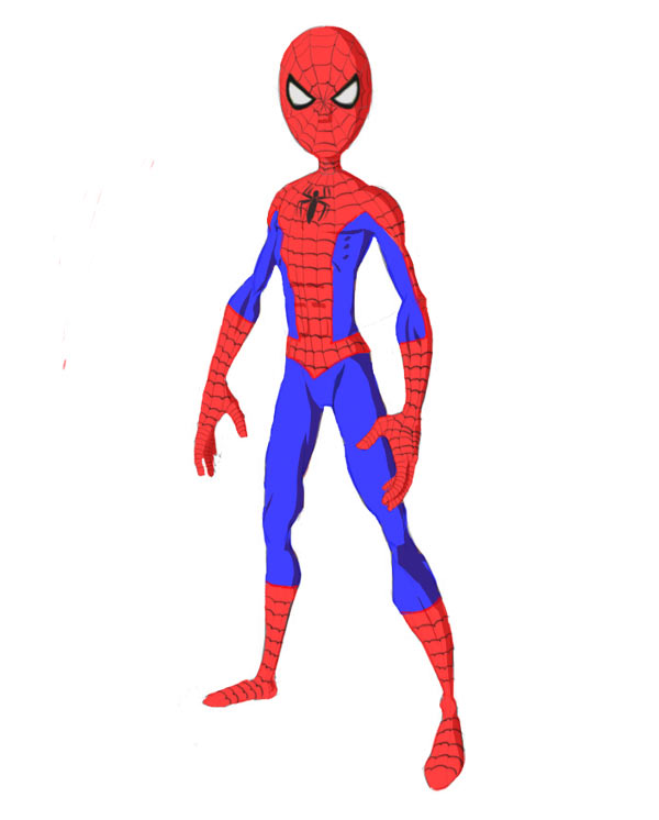 600x746 How To Draw Spiderman