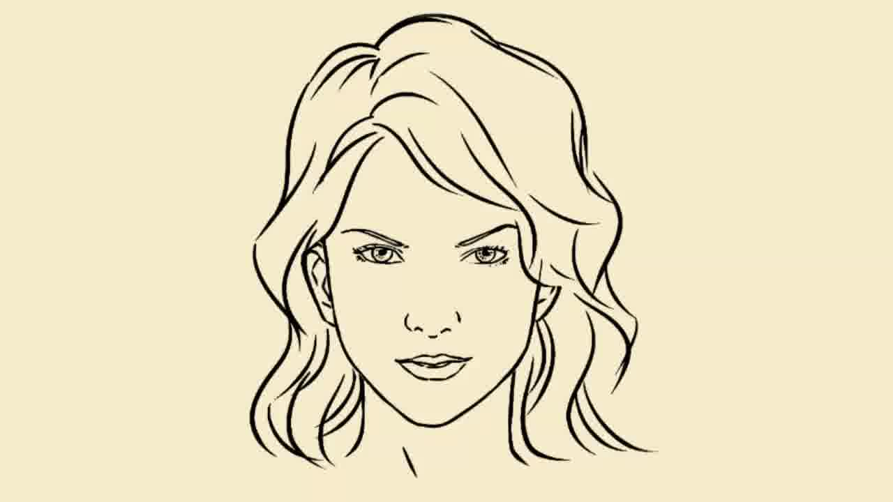 1280x720 Simple Face Sketches Coloring Pages Trendy Simple Faces To Draw