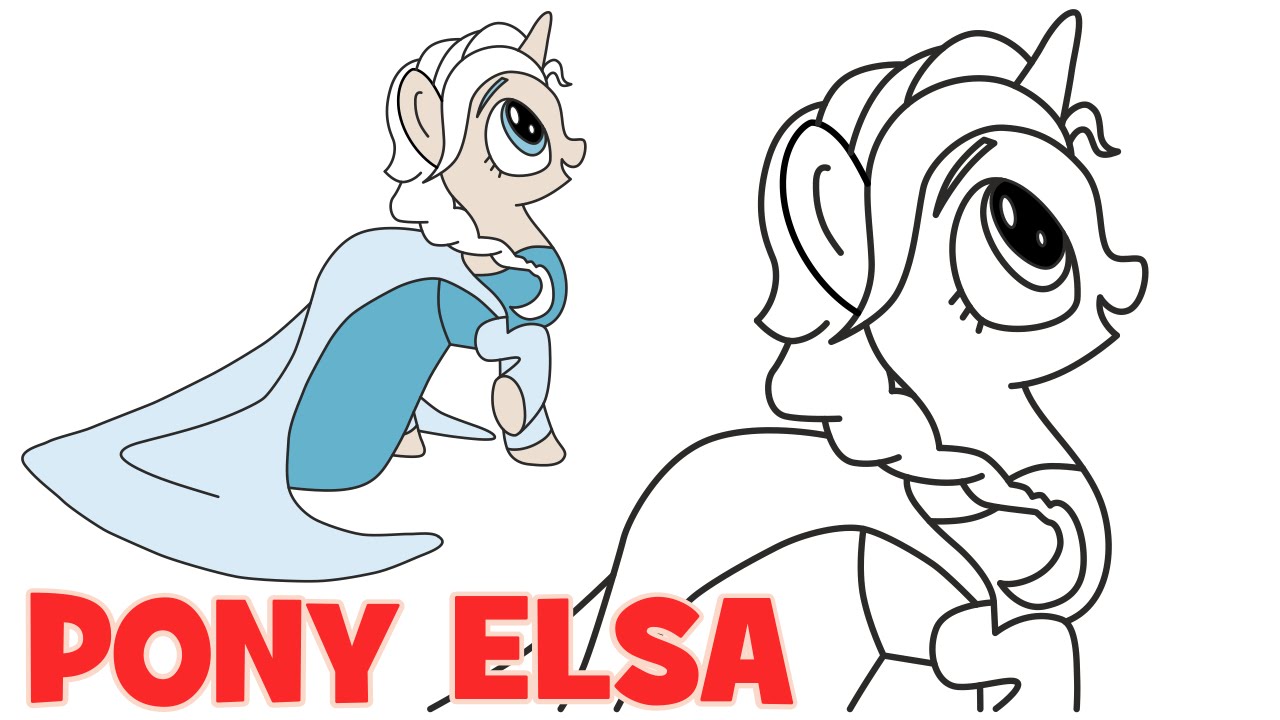1280x720 How To Draw Pony Elsa Frozen Step By Step Easy Drawing For Kids