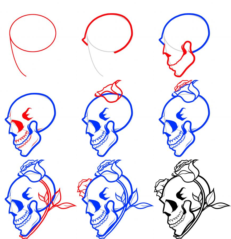 876x906 How To Draw Skulls, Draw Skulls