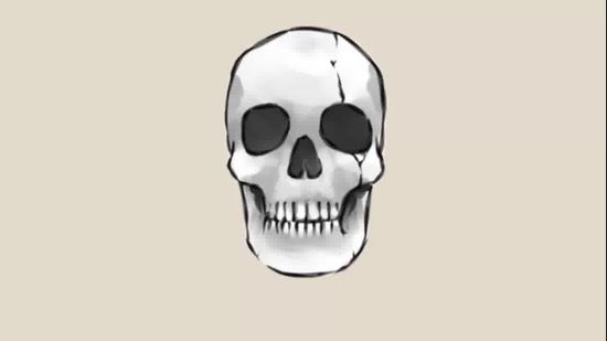 550x309 Skull Head Drawing Easy