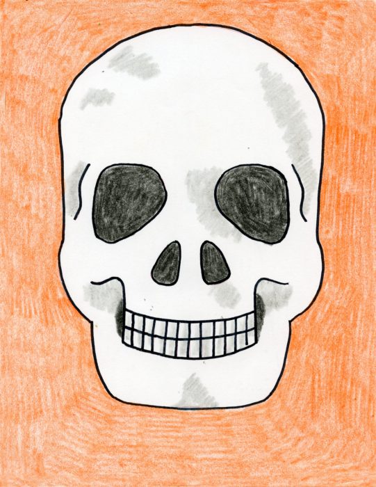 541x700 Draw An Easy Skull