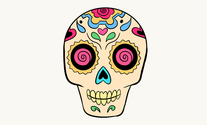 662x400 Easy Drawings Of Skulls Group