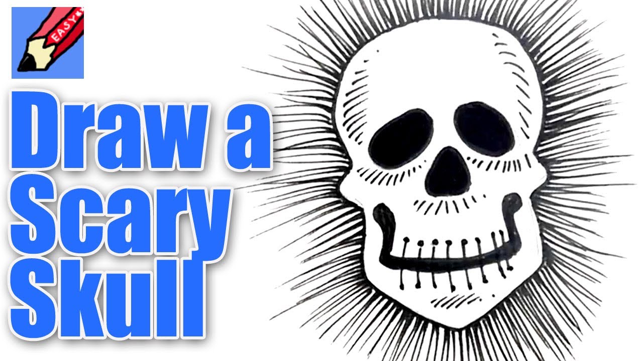 1280x720 How To Draw A Scary Skull Real Easy