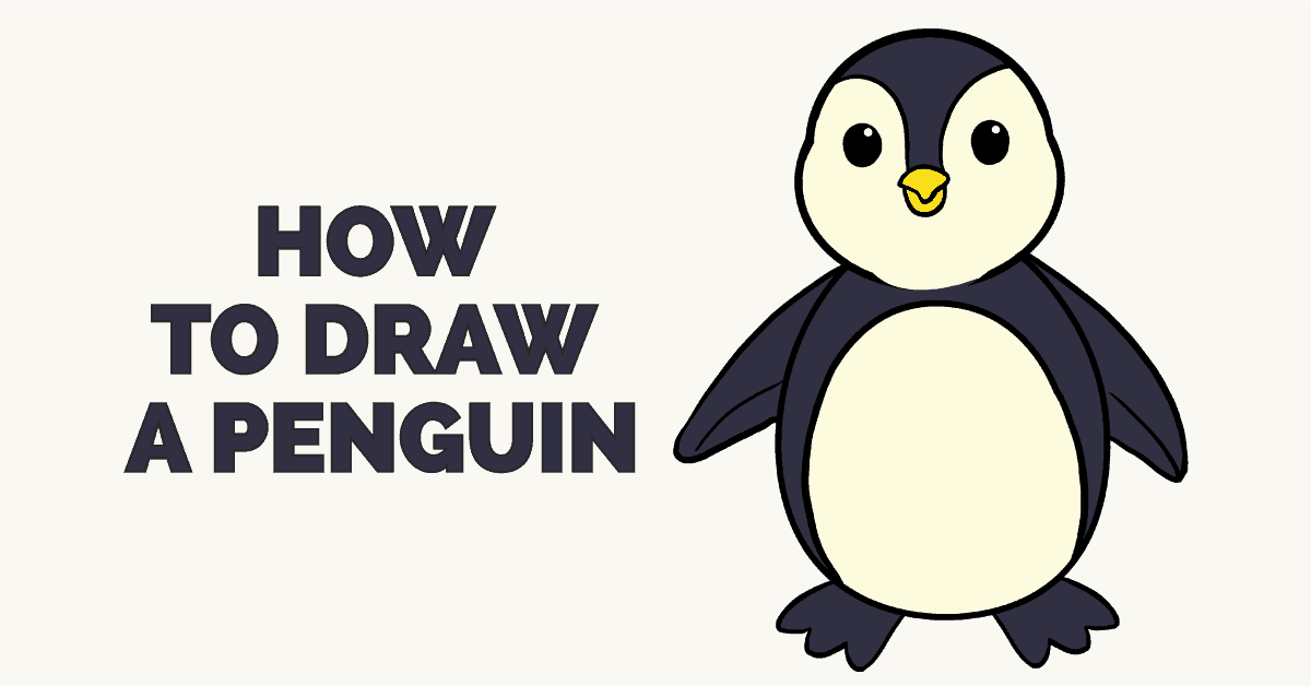 1200x628 How To Draw A Penguin Really Easy Drawing Tutorial