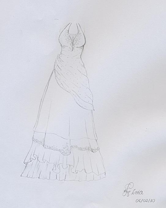 543x680 Very Beautiful Dress. People. Drawings. Pictures. Drawings Ideas