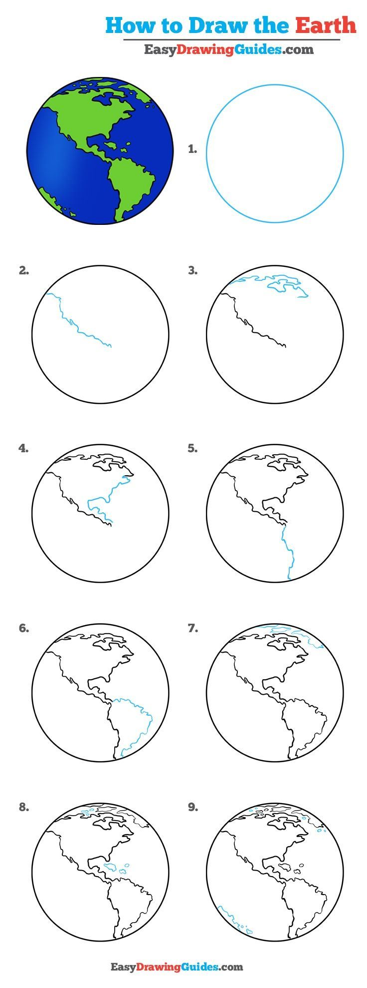 736x1977 How To Draw The Earth
