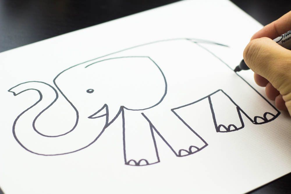 1000x667 How To Draw An Elephant