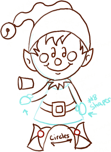 420x574 How To Draw A Christmas Elf With Easy Steps Drawing Tutorial