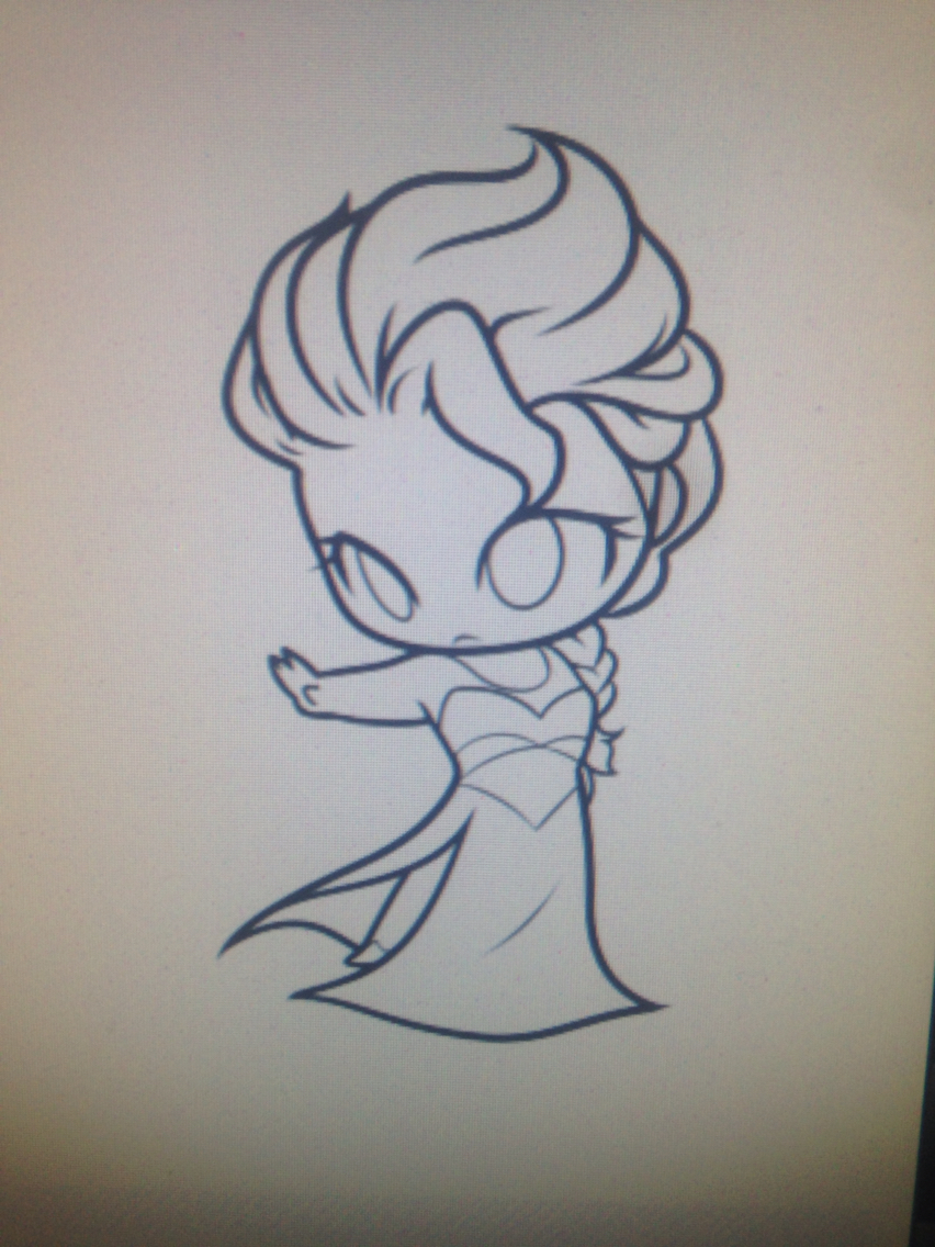 852x1136 Super Easy Chibi Elsa From Frozen Drawing Drew It.
