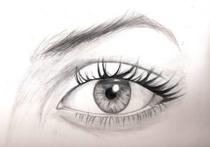300x210 Easy Pencil Sketch Of Eyes Pictures Easy Drawings Of Eyes Crying
