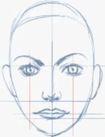 350x456 How To Draw Female Faces In Correct Proportions With Easy Drawing