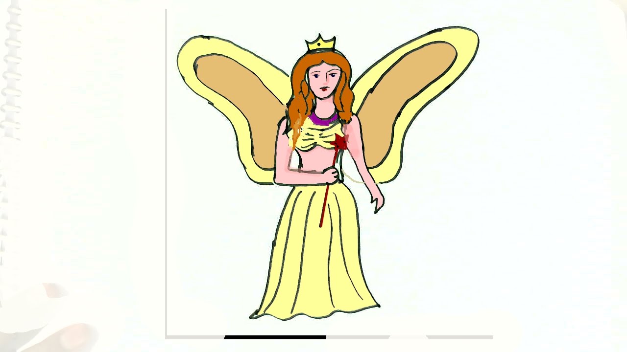 1280x720 How To Draw Fairy In Easy Steps For Children. Beginners