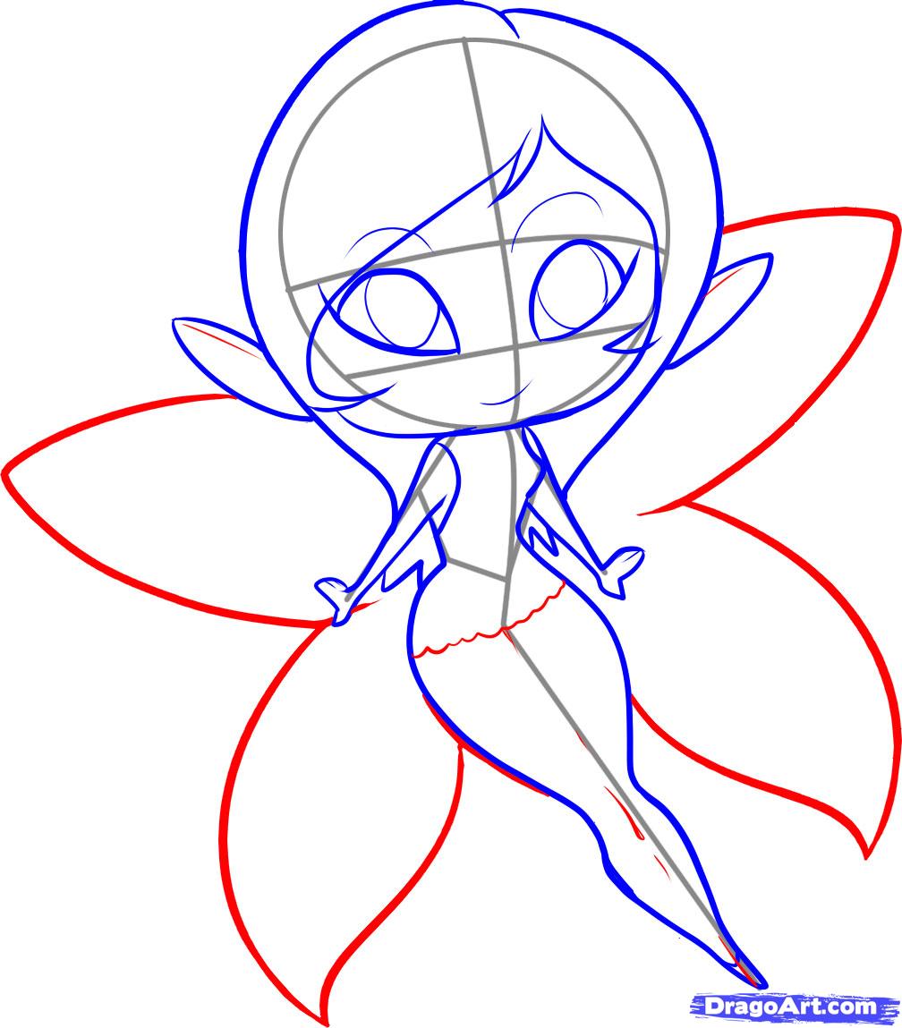 1008x1149 How To Draw An Easy Fairy Step 5 Drawing 101 Fairy