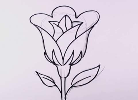 Easy Flower Drawings In Pencil For Kids / This tutorial shows the