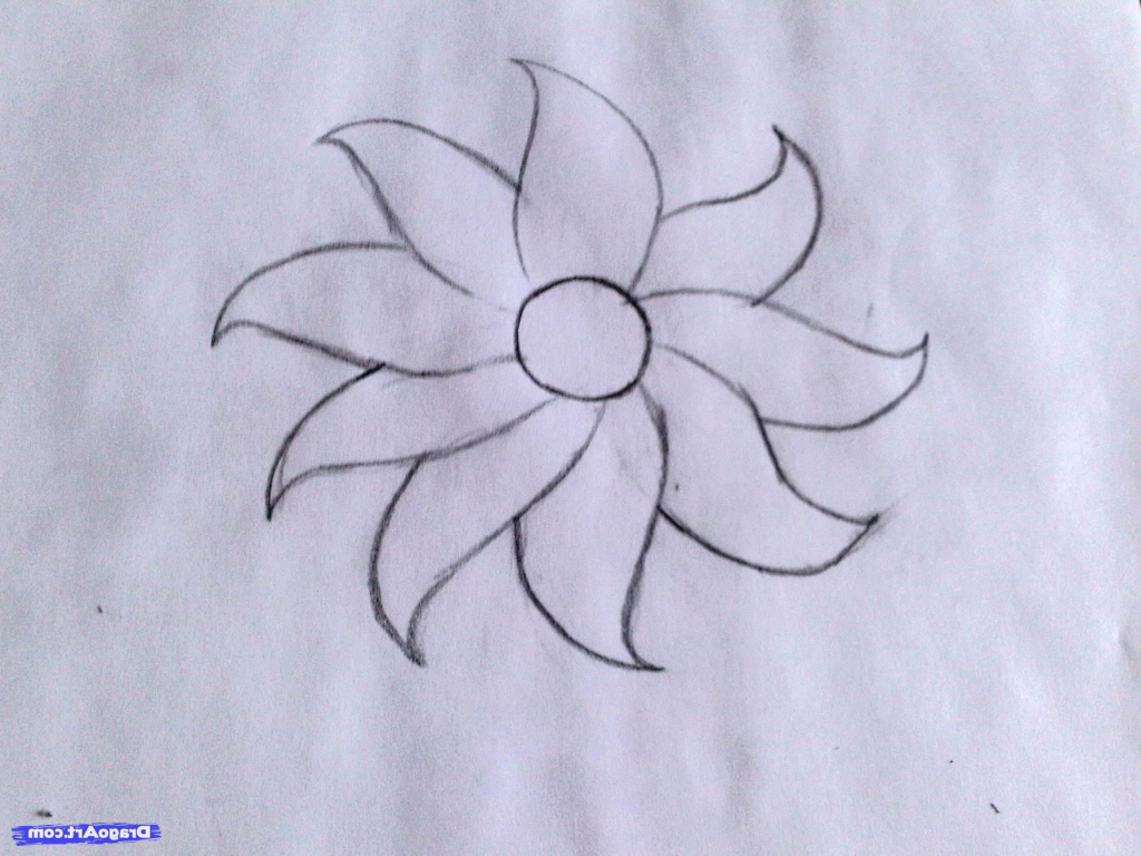1024x768 How To Draw Beautiful And Easy Flowers Flower Drawing Easy