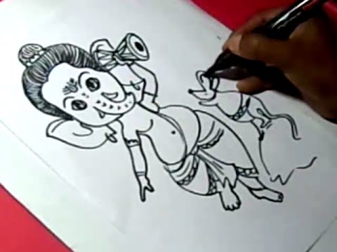 480x360 How To Lord Bala Ganesha Drawing For Kids Step By Step