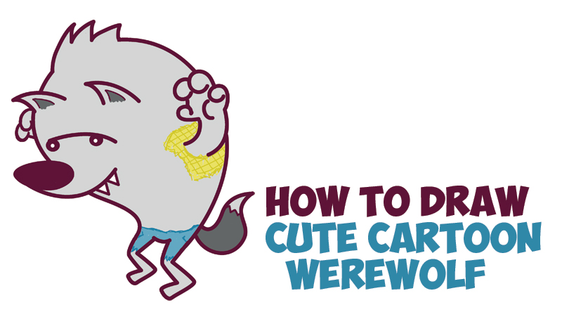 800x451 How To Draw A Cute Cartooon Werewolf For Halloween