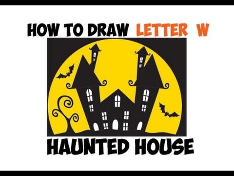 480x360 How To Draw A Haunted House Step By Step For Halloween Easy Art