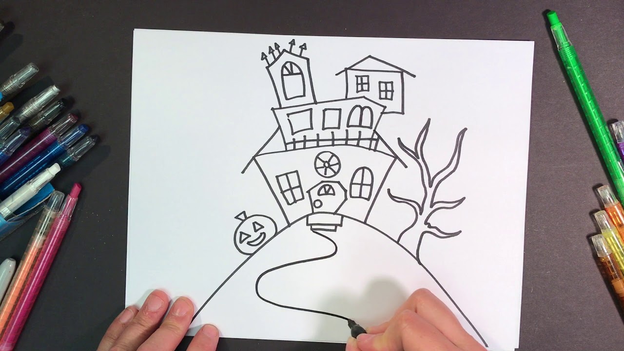 1280x720 Time To Draw An Easy Haunted House