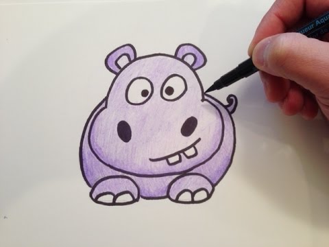 480x360 How To Draw A Hippo