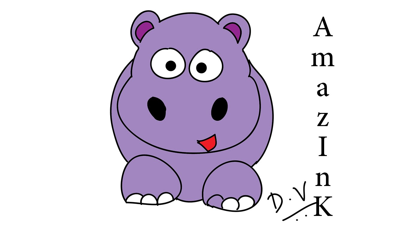 1366x768 Learn How To Draw A Baby Hippo