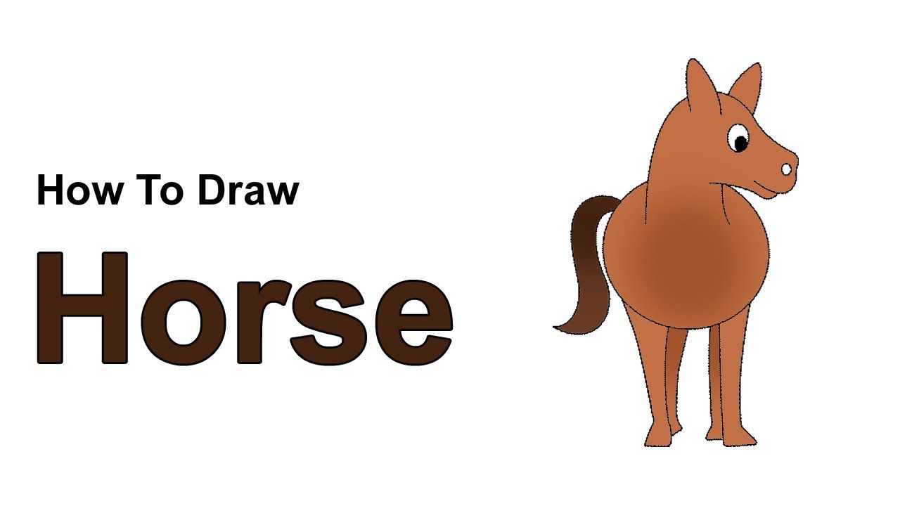 1280x720 How To Draw A Horse With Easy Step By Step Drawing Tutorial How