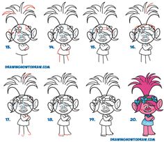 236x204 How To Draw Poppy From The Dreamworks Trolls Movie