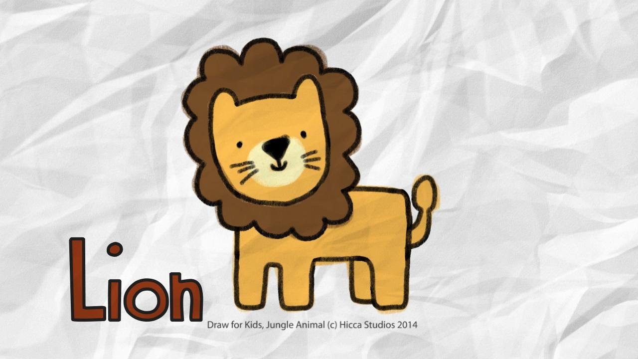 1280x720 Draw For Kids, Lion