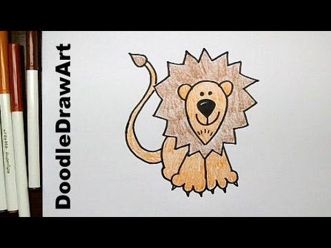 480x360 How To Draw A Cartoon Lion, Elephant, Buffalo, Leopard And Rhino