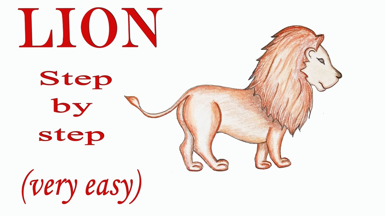 1280x720 How To Draw A Lion Step By Step (Very Easy)
