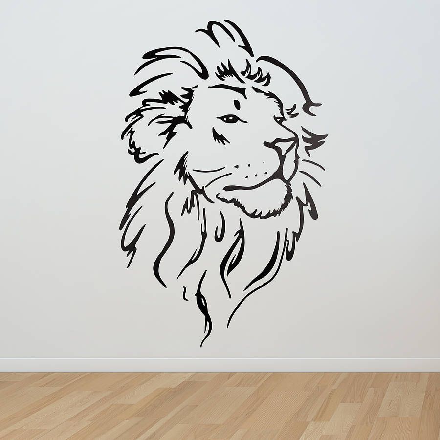 900x900 Lion Head Wall Sticker Wall Sticker, Lions And Walls