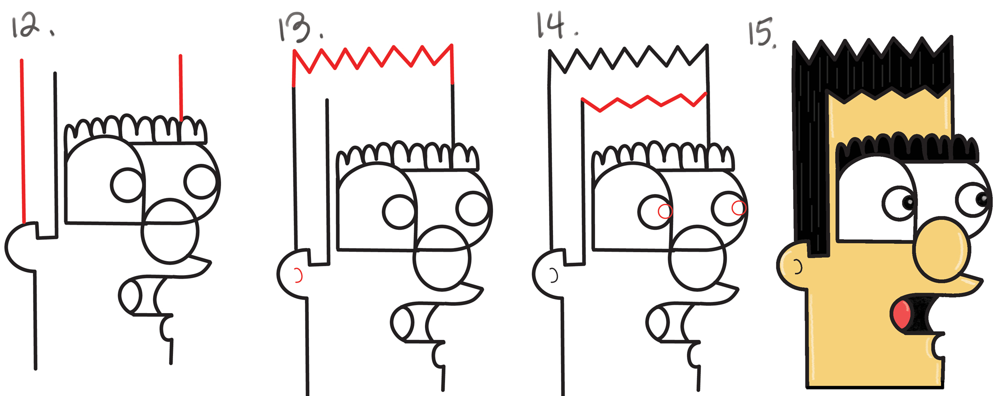 2000x793 How To Draw A Cartoon Man From Lowercase Letter N In Easy Steps