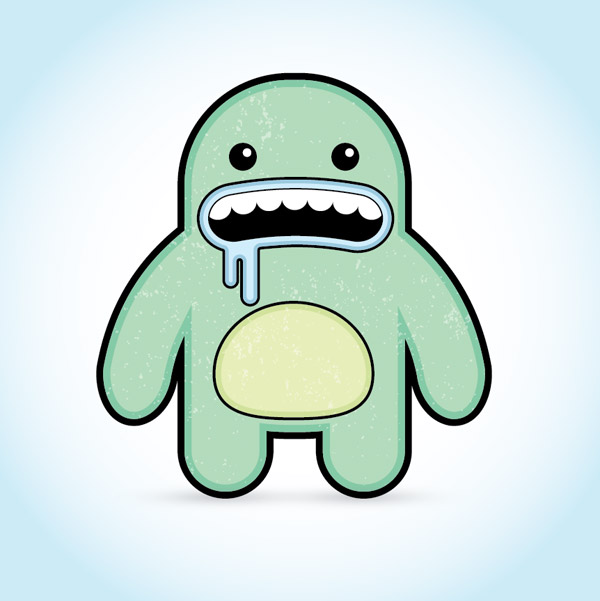 600x601 Vector Monster Character Illustrator Tutorial
