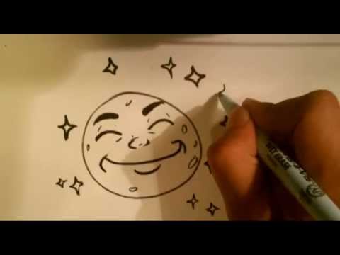 480x360 How To Draw A Smiling Moon