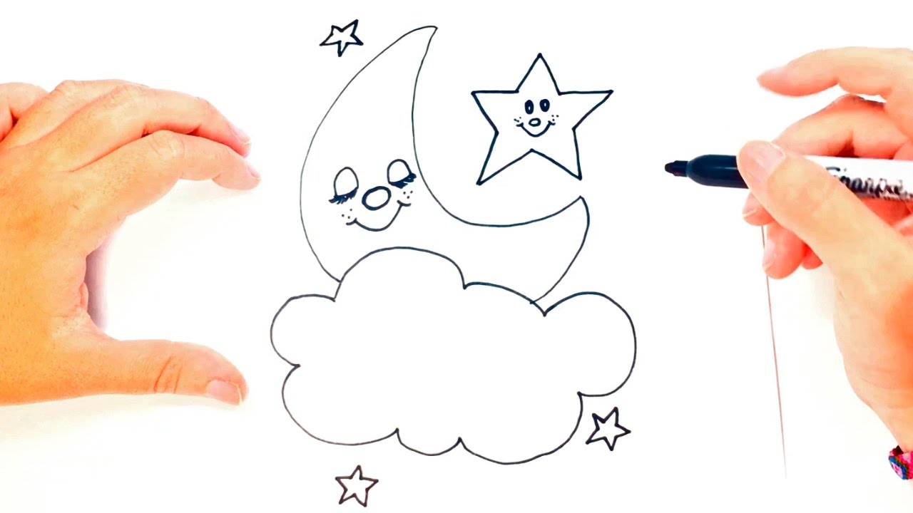1280x720 How To Draw The Moon Moon Easy Draw Tutorial