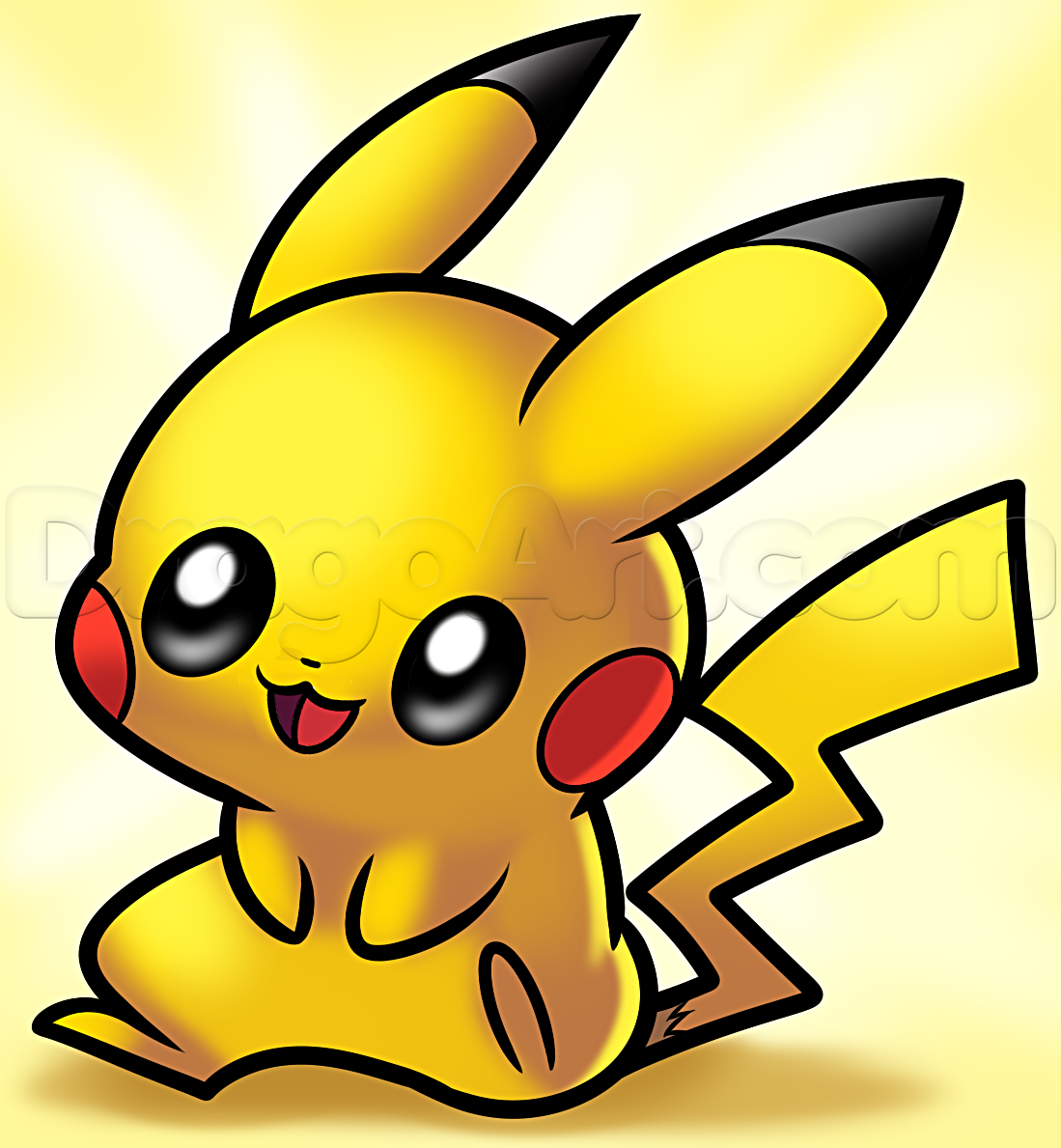 1099x1189 How To Draw Baby Pikachu, Step By Step, Pokemon Characters, Anime