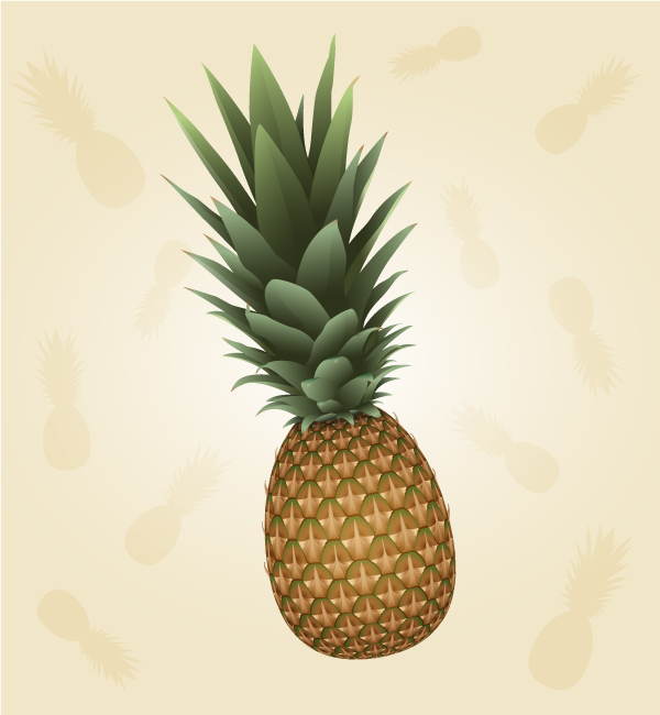 600x650 Draw A Realistic Pineapple Using 3d Illustrator Effects