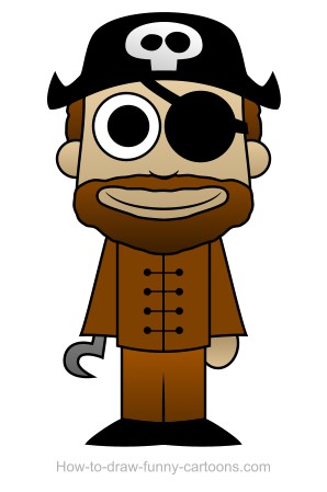 298x449 Pirate Drawing (Sketching + Vector)